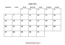 calendriers mensuels élève 2014