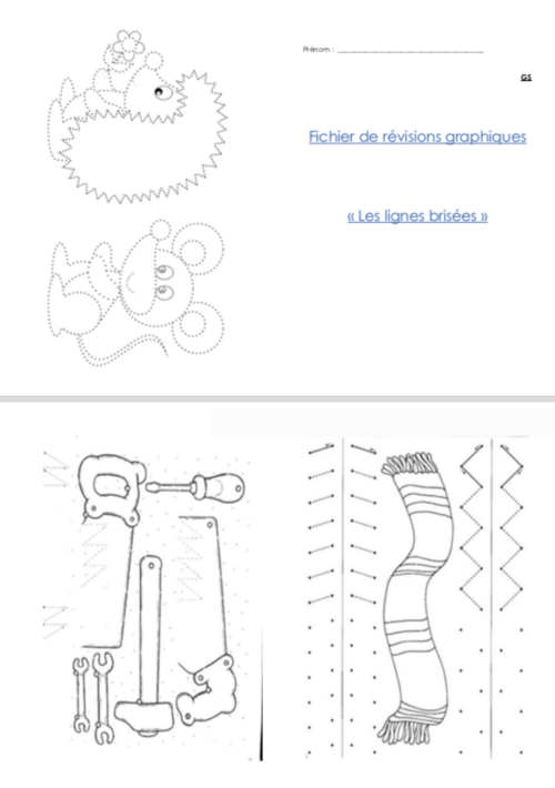 Fichier de révisions graphiques « les lignes brisées » GS