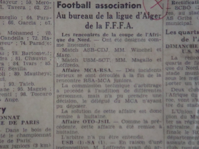 mca-rsa en junios, incidents et réserves