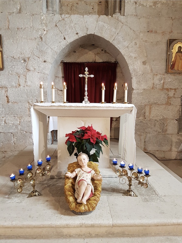 Enfant Jésus dans la crypte ( église inférieure Saint Amadour ) de Rocamadour