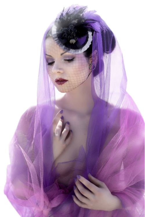 Femme vétue de violet ou pourpre  / 3