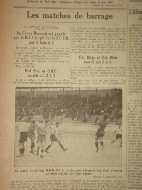 Autres matches de barrage