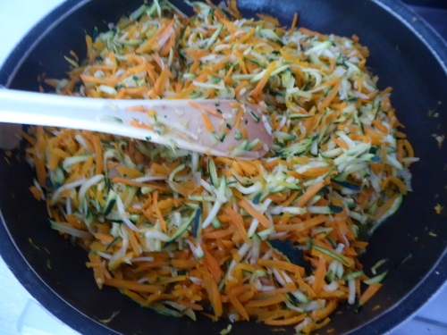 Un Moelleux Carottes Courgettes et Jambon