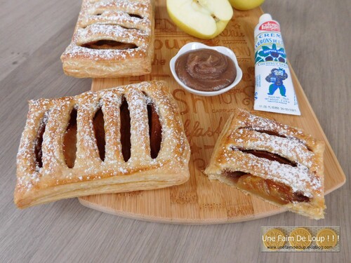 Jalousies aux pommes et crème de marrons 