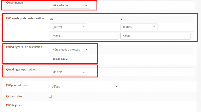 DNAT sur OPNsense (Port Forwarding)