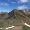 Du sommet du col, les Arazures et le pic du Midi d'Ossau