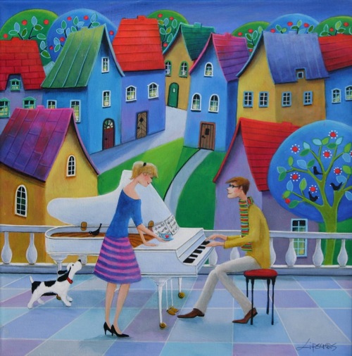 Piano -Judyesther, Paintings-Iwona Lifsches