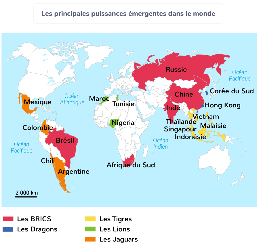 Des territoires inégalement intégrés dans la mondialisation - Tle - Cours  Géographie - Kartable