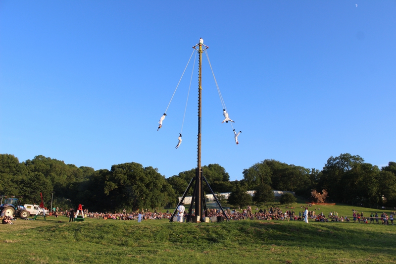 The Ritual Ceremony of the Voladores Glastonbury festival 2015 Sacred Space King's Meadow Field
