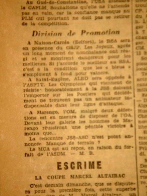 12.1.1930 MCA au repos suite au forfait de l\'ASDM