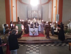02 juillet 2021, arrivée de la Vierge Pèlerine  ,Notre Dame de la Salette dans notre secteur paroissial du Veynois-Serrois -Buëch-Dévoluy