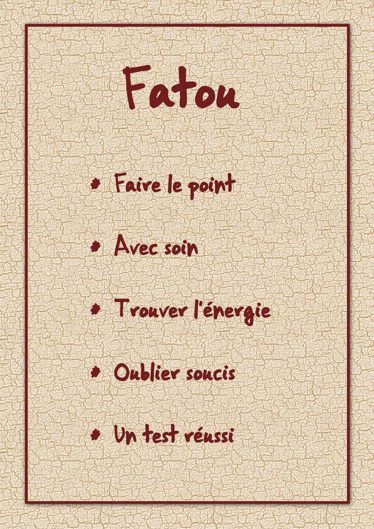 Prénom du mercredi : Fatou