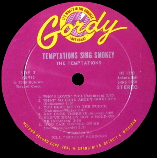 The Temptations : Album " The Temptations Sing Smokey " Gordy Records GS 912 [ US ]