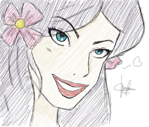 • Croquis style Disney colorié 