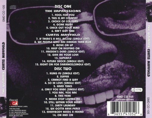 1997 : CD " The Ultimate Curtis Mayfield " Recall Records SMD CD 105 [ UK ]