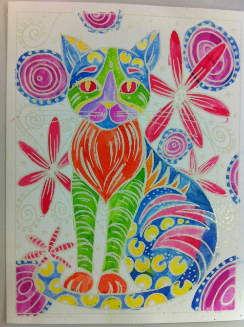 Le chat coloré par Lou Gerrier