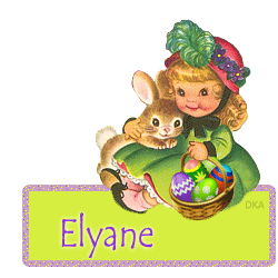 519 - Pâques, fille, lapin et chocolat, signature, gif animé, blinkie