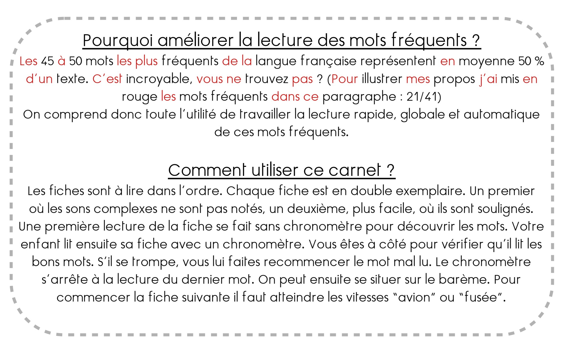 Aider les élèves à lire rapidement les mots fréquents