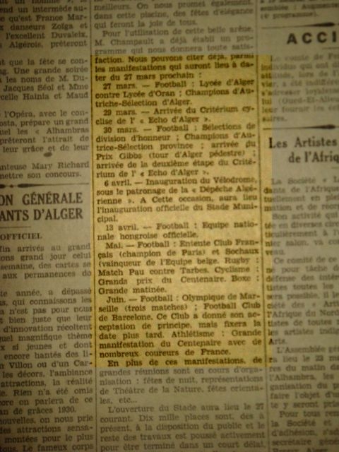 Le nouveau stade municipal d\'Alger, les compétitions en vue