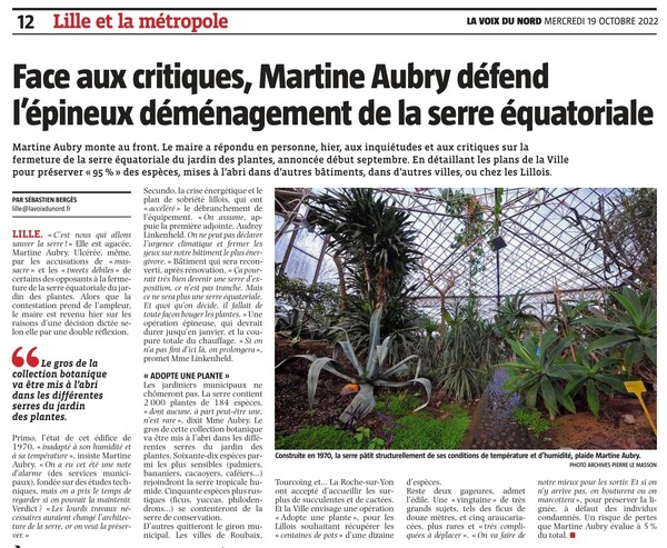 La serre équatoriale du jardin des plantes de Lile