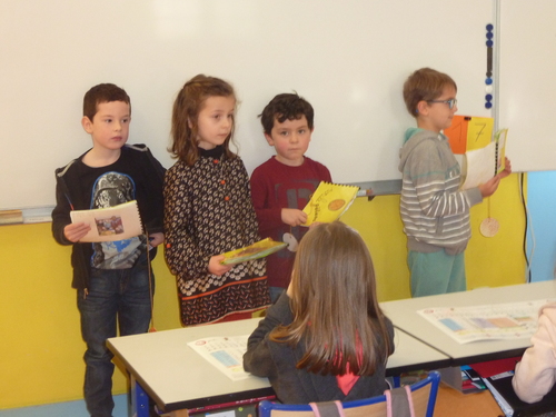 Présentation de notre livre à toutes les classes de l'école