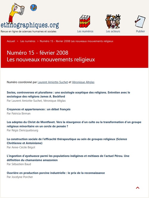 Anne-Cécile Bégot - La construction sociale de l'efficacité thérapeutique (ethnographiques.org, Numéro 15, février 2008)