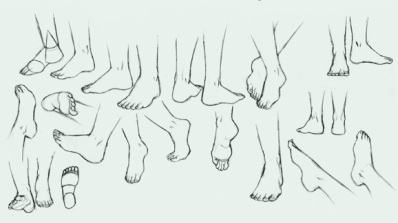 Dessiner les pieds d'un personnage