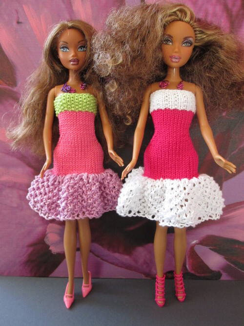 Robes multicolores pour barbie