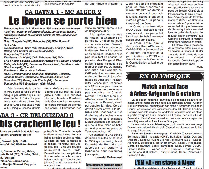 Samedi 3.10.2009 