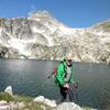 Arrivée au lac du Pourtet (2420 m), devant le Soum de Bassia