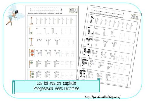 autour de l'écriture des lettres en capitale