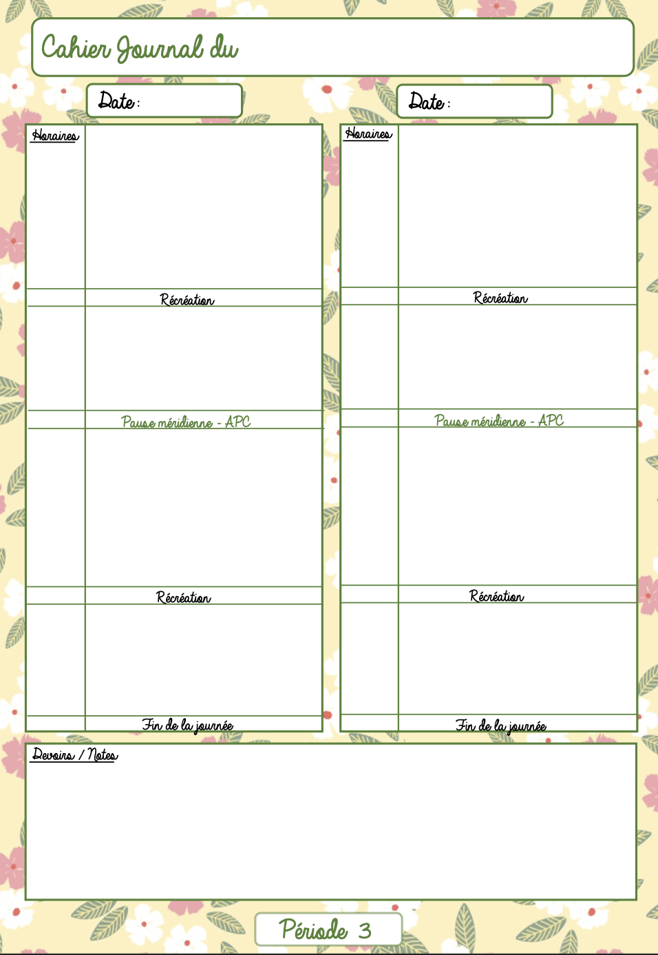 Page De Garde Cahier Journal 2023 2024 Le planner "fleuri" 2023-2024 - fleximeltresse