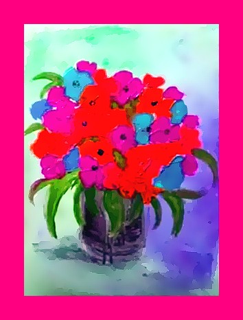 Dessin et peinture - vidéo 2238 : Comment peindre un bouquet de fleurs à la  spatule ? - peinture acrylique. - Le blog de  lapalettedecouleurs.over-blog.com