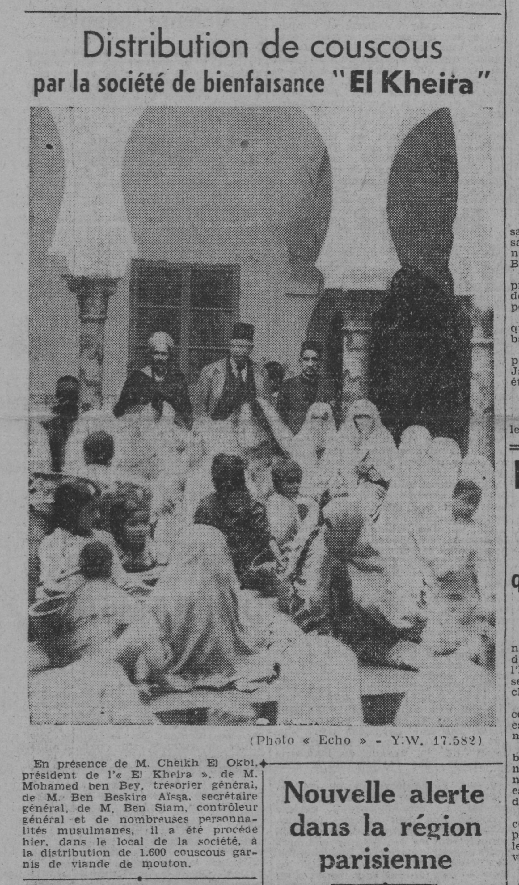 D 29.3.1942 Bensiam Mouloudia association El Kheira de tayebi El Okbi