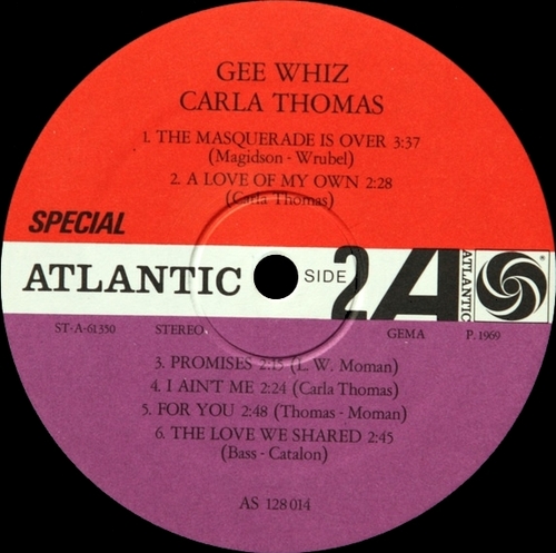 Carla Thomas : Album " Gee Whiz " Atlantic Records 8057 [ US ]