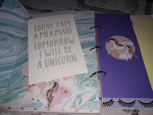 SUITE DE MON JUNK JOURNAL LICORNE  ....