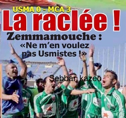 Coupe d'Algérie 1/8ème de Finale USMA-MCA 0-3 