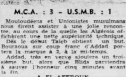 MCA 1945à Blida USM Blida-MCA 1-3 