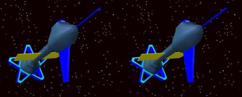 Spaceship #3 en vue stéréo 2