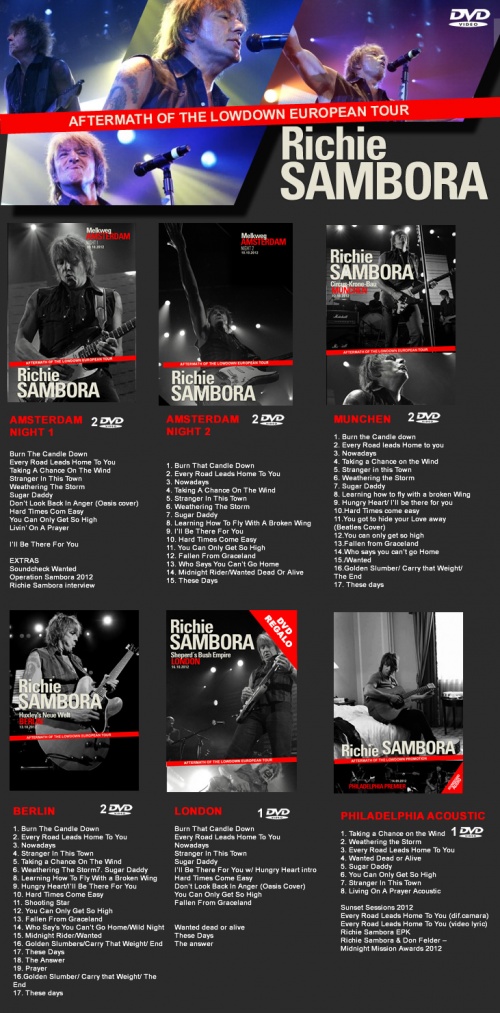 DVD Richie sambora european Tour 2012 