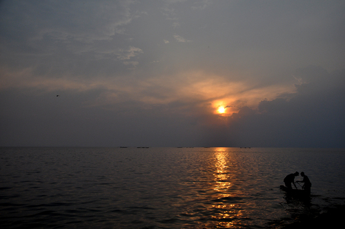 Coucher de soleil au Lac Kivu