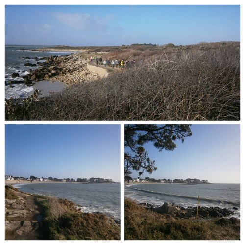 Rando à Carnac le 22 01 2024 . 51 randonneurs ont marché 8 km le long des plages .