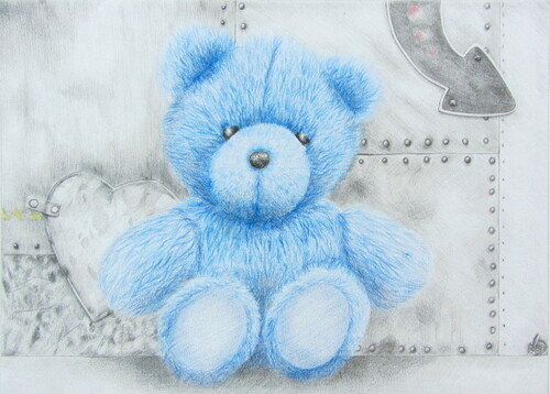 Blue teddy bear