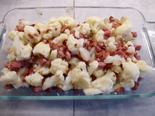 Un Gratin de Chou Fleur au Reblochon