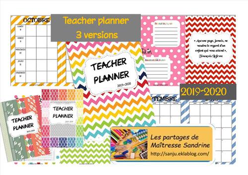 Teacher planner 2019-2020