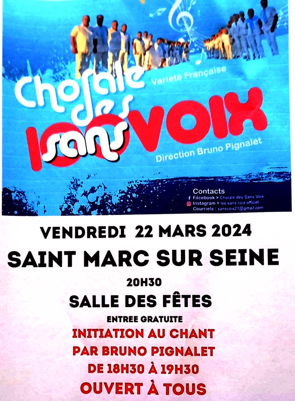 La Chorale des Sans Voix a donné un superbe concert à Saint-Marc-sur-Seine