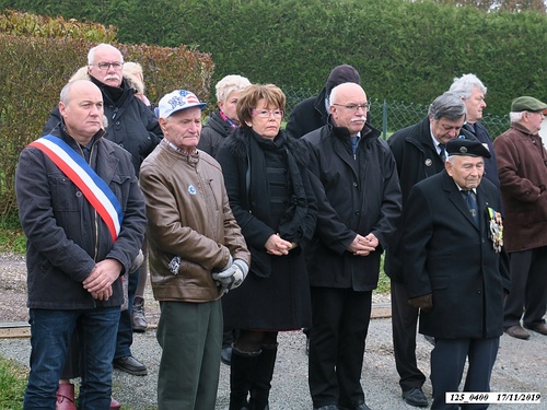 * cérémonie du 75ème anniversaire de la Libération, à la Stèle du 4ème Choc de Cluny, à Frahier-Les-Barres.