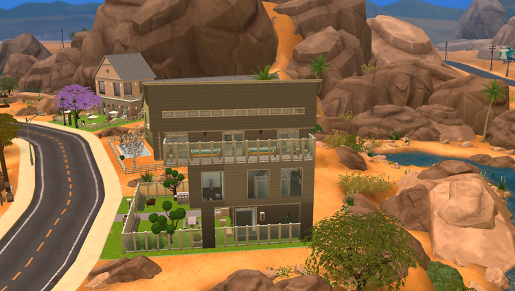 Sims 4  : Une demeure mi-loft mi-maison 