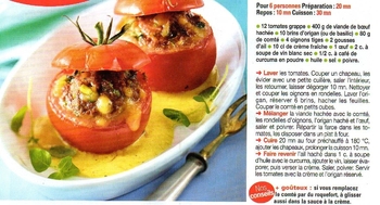 les legumes farcis - tomate au boeuf,sauce curcuma