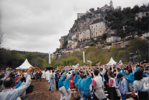 Bénédiction de cloches à Rocamadour au printemps 1995